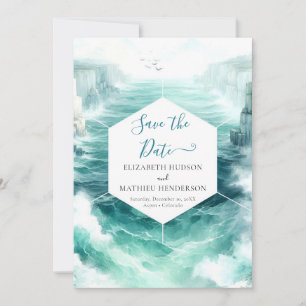 Save The Date Mariage nautique numérique Boho