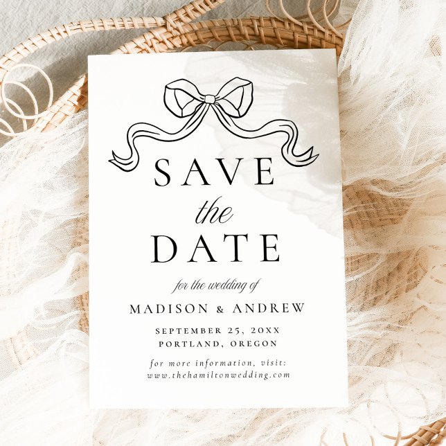 Save The Date Mariage noir Elegance vintage (Créateur téléchargé)