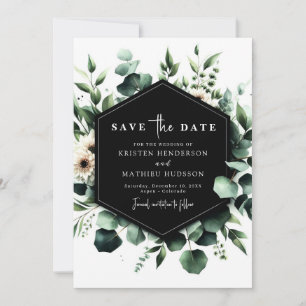 Save The Date Mariage numérique Eucalyptus écossais