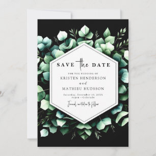 Save The Date Mariage numérique Eucalyptus minimaliste élégant