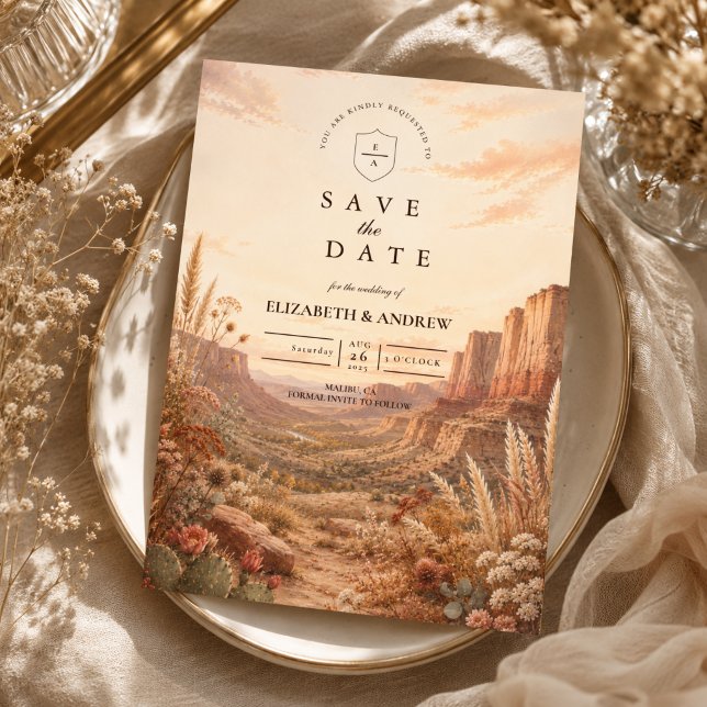 Save The Date Mariage occidental d'automne élégant (Créateur téléchargé)