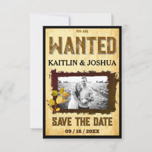 Save The Date Mariage occidental rustique 🤠 photo RECHERCHÉE