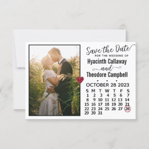 Save The Date Mariage Octobre 2023 Calendrier Photo personnalisé
