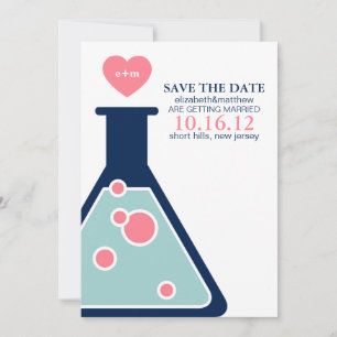 Save The Date Mariage parfait de chimie Enregistrer la date