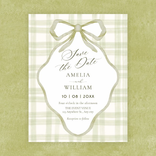 Save The Date Mariage pastel doux arc vert (Créateur téléchargé)