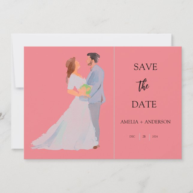 Save The Date Mariage personnalisable (Devant)