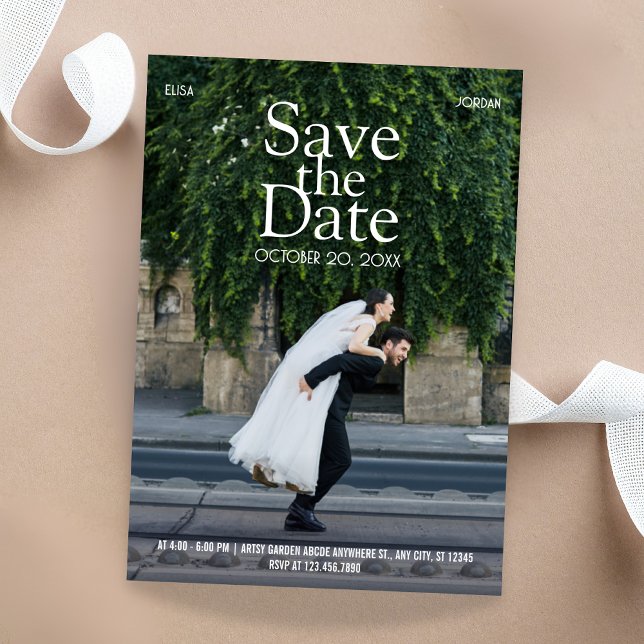 Save The Date Mariage photo amusant moderne  (Créateur téléchargé)