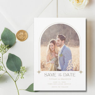 Save The Date Mariage photo Arch simple