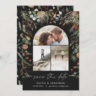 Save The Date Mariage photo arche aquarelle botanique floral