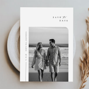Save The Date Mariage photo avec typographie minimaliste moderne