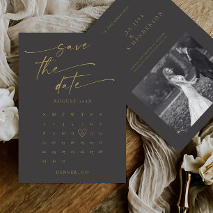 Save The Date MARIAGE photo BLAIRE Modern Calligraphy Script
