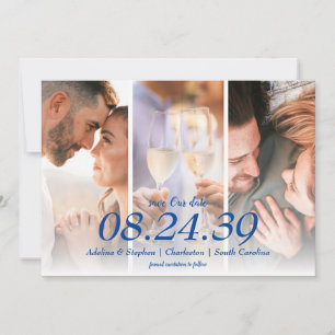 Save The Date Mariage photo Blue Mediterranean Lemon Three