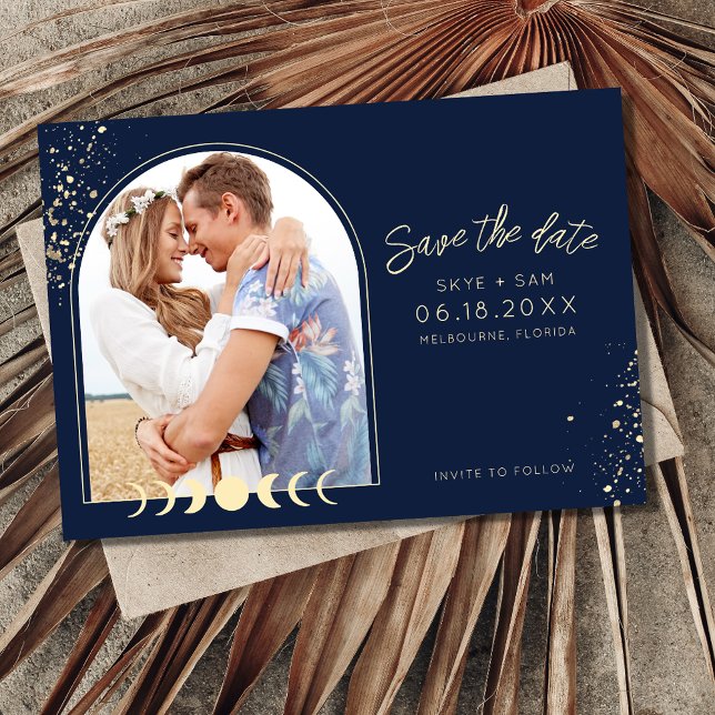 Save The Date Mariage photo Boho Celestial Arch (Créateur téléchargé)