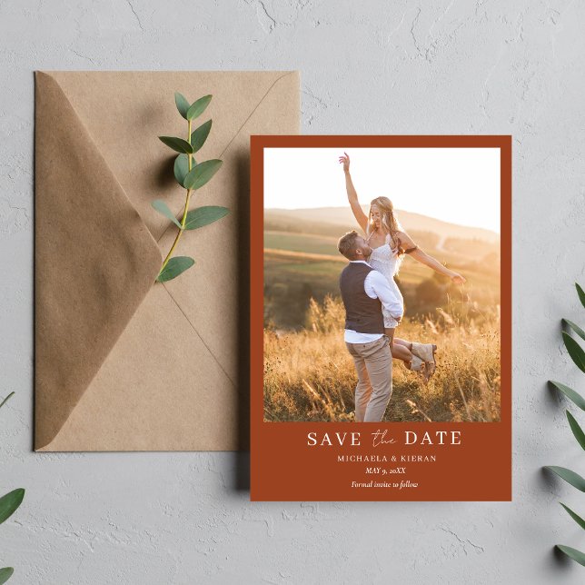 Save The Date Mariage photo Boho simple (Créateur téléchargé)