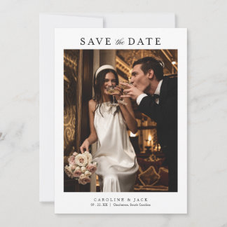 Save The Date Mariage Photo Chic Moderne Classique
