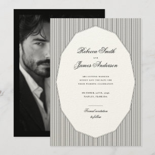 Save The Date Mariage photo classique élégant