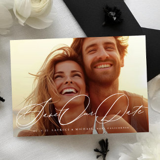 Save The Date Mariage photo classique élégant
