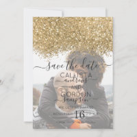 Mariage Photo Confettis Pailletés Noir Or Luxe