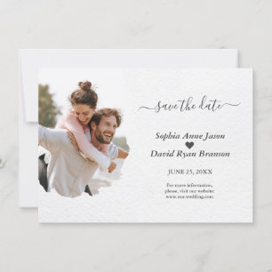 Save The Date Mariage photo couleur aquarelle unique