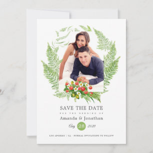 Save The Date Mariage photo Country Greenery