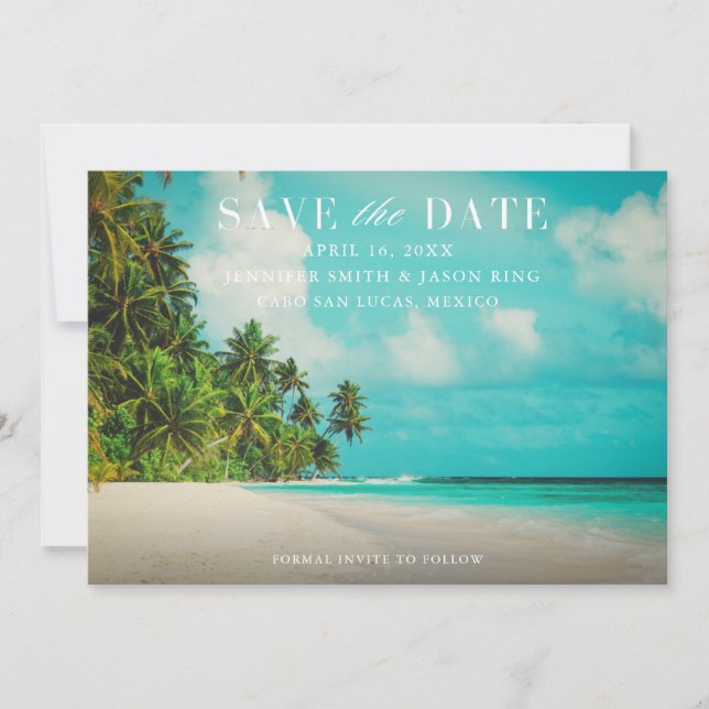 Save The Date Mariage photo de Beach Paradise (Devant)