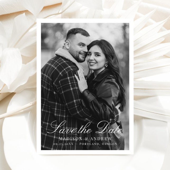 Save The Date Mariage photo de bordure moderne (Créateur téléchargé)