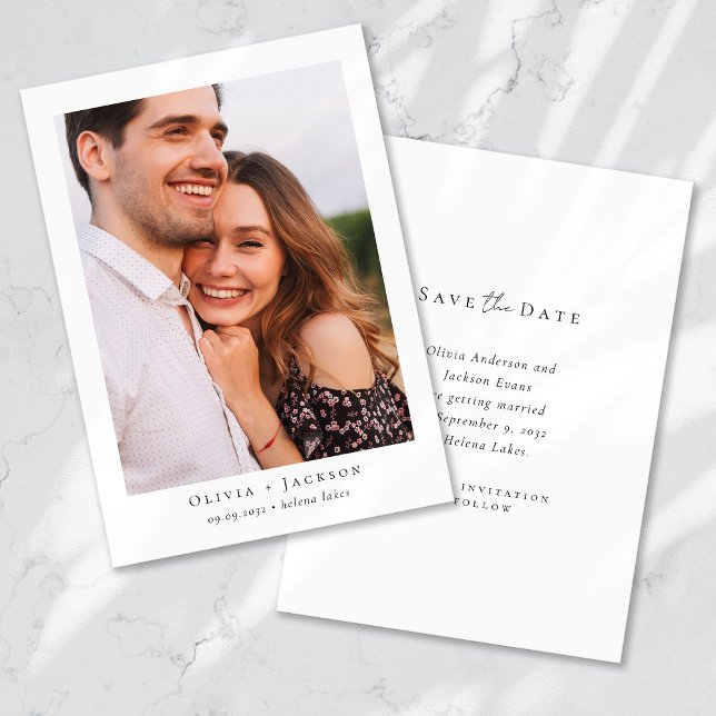 Save The Date Mariage photo de Calligraphie moderne (Créateur téléchargé)