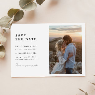 Save The Date Mariage photo de code QR Moderne Bohème pas cher