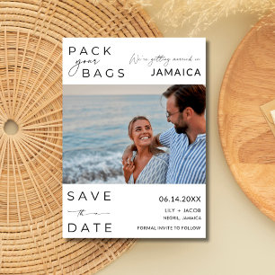 Save The Date Mariage photo de destination de Jamaïque Beach
