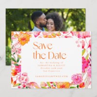 Mariage Photo de Fond Fleurs Orange Rose Moderne