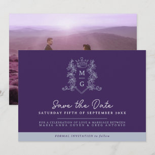 Save The Date Mariage photo de la Couronne enregistrer la date v