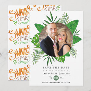 Save The Date Mariage photo de plage d'été tropical