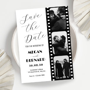 Save The Date Mariage photo de rouleau de film tendance moderne 
