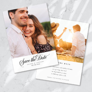 Save The Date Mariage photo de script de calligraphie
