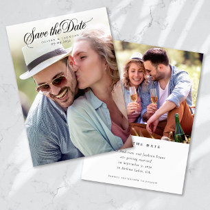Save The Date Mariage photo de script de calligraphie
