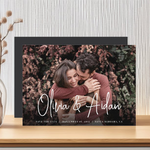 Save The Date Mariage photo de script manuscrit moderne