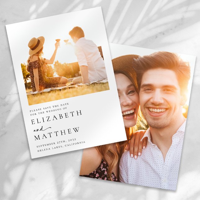 Save The Date Mariage photo de script moderne (Créateur téléchargé)