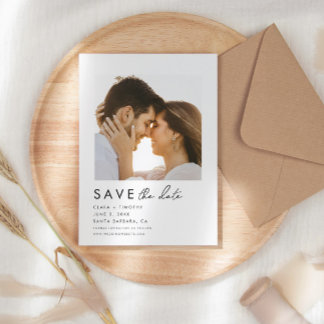 Save The Date Mariage photo de script moderne