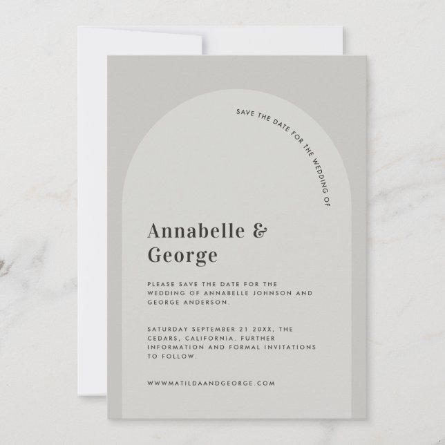 Save The Date Mariage photo de typographie graphique moderne (Devant)