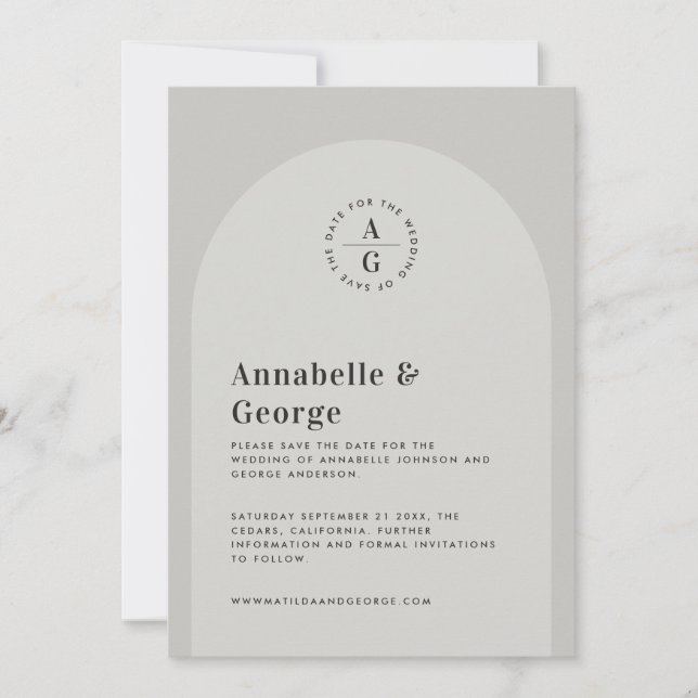 Save The Date Mariage photo de typographie graphique moderne (Devant)