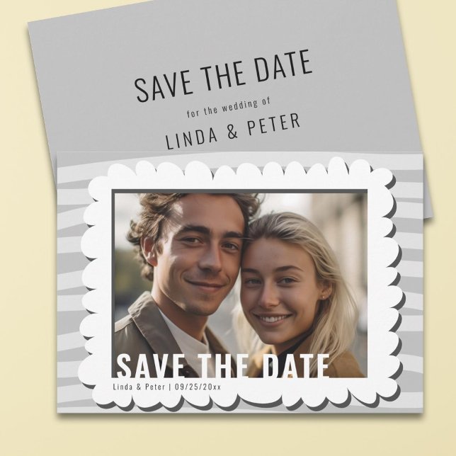 Save The Date Mariage photo Décontracté moderne (Créateur téléchargé)