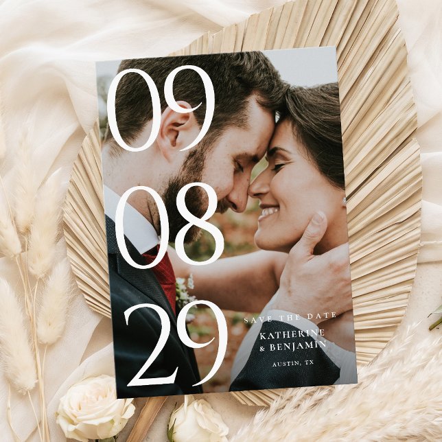 Save The Date Mariage photo élégant moderne (Créateur téléchargé)