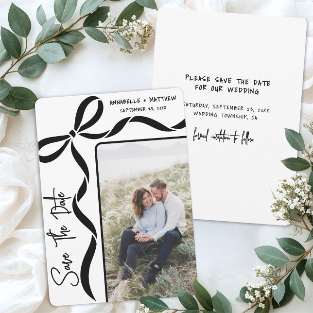 Save The Date Mariage Photo Élégant Simple (Simple Elegant Photo Wedding Save the Date)