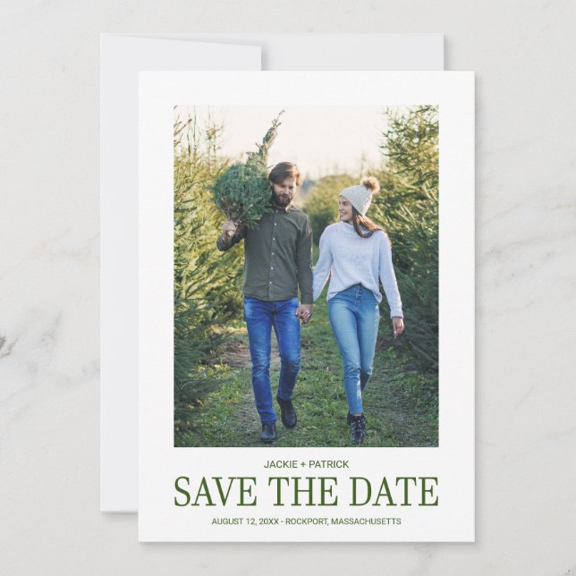 Save The Date Mariage photo et typographie moderne (Devant)