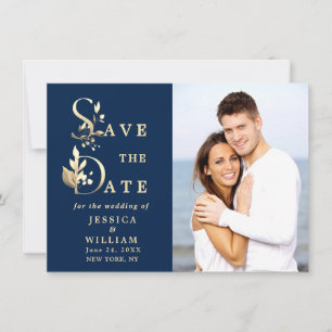 Save The Date Mariage PHOTO Eucalyptus Simplement Élégant