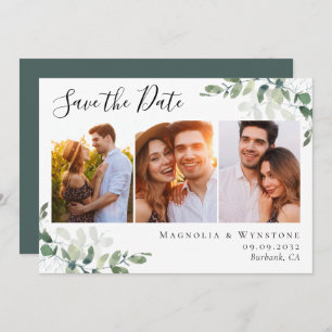 Save The Date Mariage photo Eucalyptus Watercolor