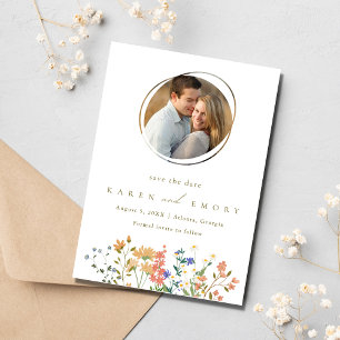 Save The Date Mariage photo Fleur sauvage d'été