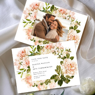 Save The Date Mariage photo Formal Blushing Rose Rosseta