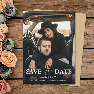 Save The Date Mariage photo Gold moderne