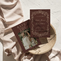 Mariage photo marron beige floral au chocolat élég